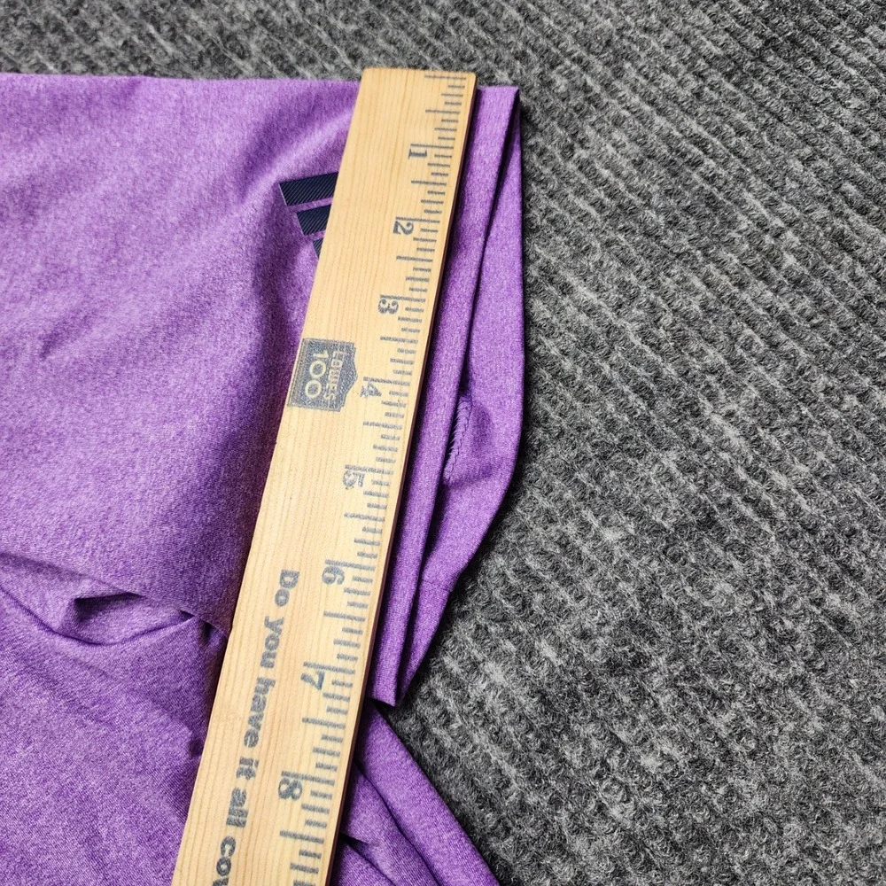 Adidas Mens Purple Heather Heritage Club Short Sleeve Golf Polo Shirt Large